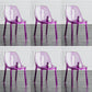 Indoor-Outdoor Plastic Side Chair Stacking Dining Accent Chair Purple 6 Piece Set Clearhalo 'Dining Chairs' 'Dining Tables & Seating' 'dining_chair' 'furn' 'furn_dining_chair' 'Furniture' 'Kitchen & Dining Furniture' 6635139