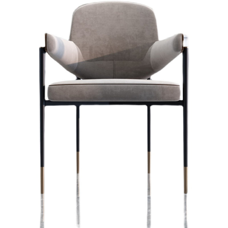 Silla de comedor de metal silla de acento de comedor sin brazo sin brazo