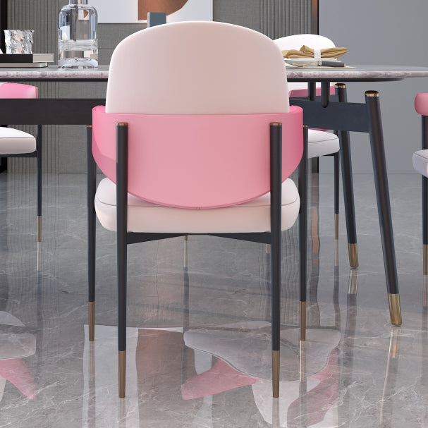 Silla de comedor de metal silla de acento de comedor sin brazo sin brazo