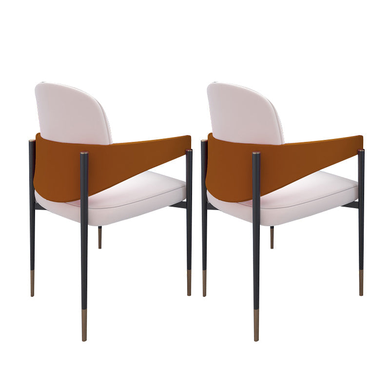 Silla de comedor de metal silla de acento de comedor sin brazo sin brazo