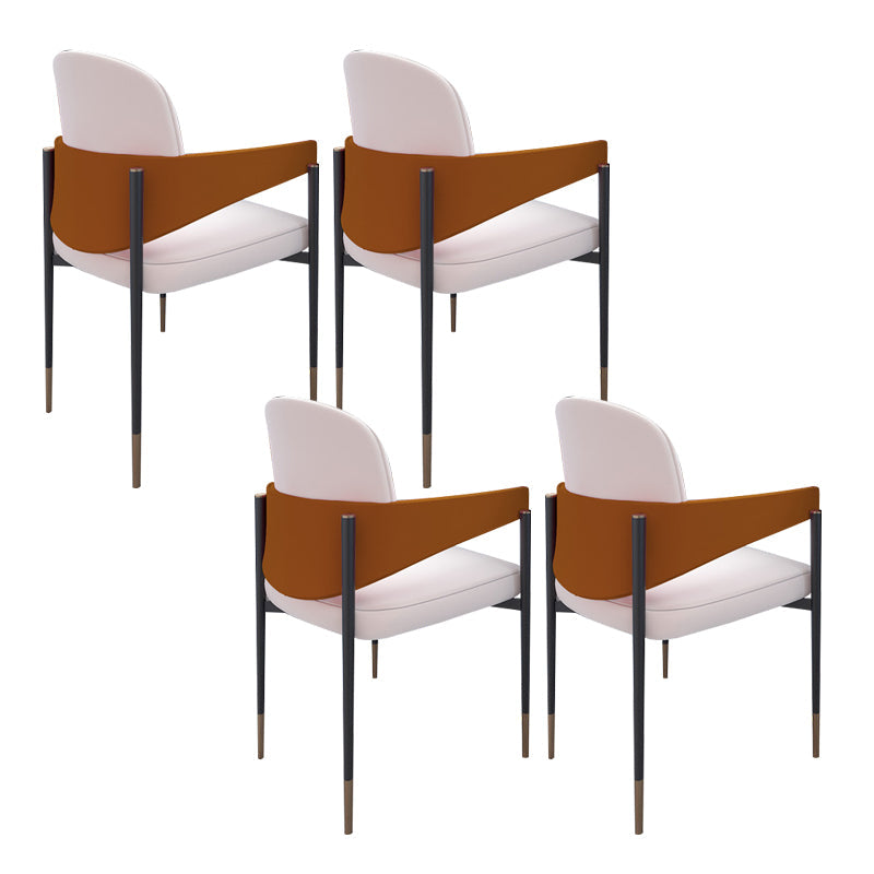 Silla de comedor de metal silla de acento de comedor sin brazo sin brazo