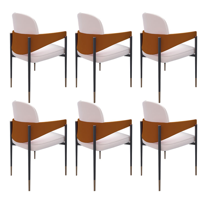 Silla de comedor de metal silla de acento de comedor sin brazo sin brazo