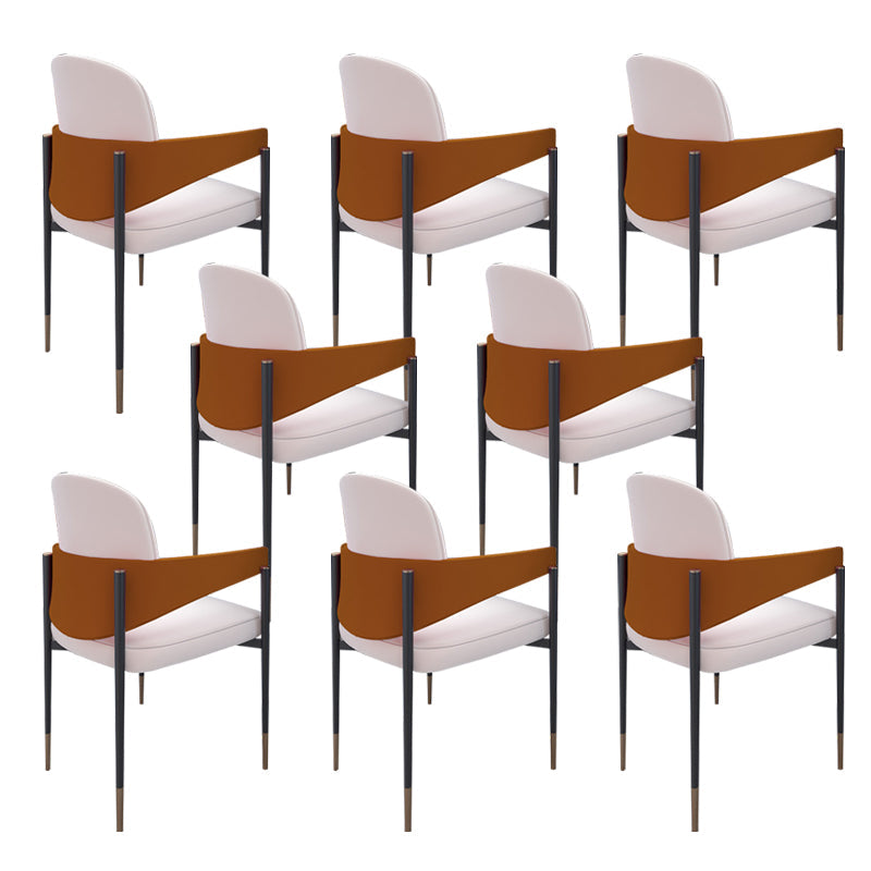 Silla de comedor de metal silla de acento de comedor sin brazo sin brazo