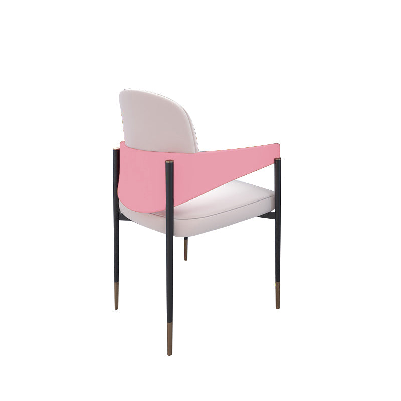 Silla de comedor de metal silla de acento de comedor sin brazo sin brazo