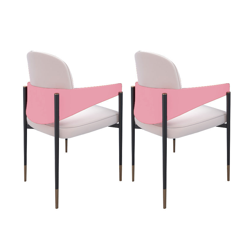 Silla de comedor de metal silla de acento de comedor sin brazo sin brazo