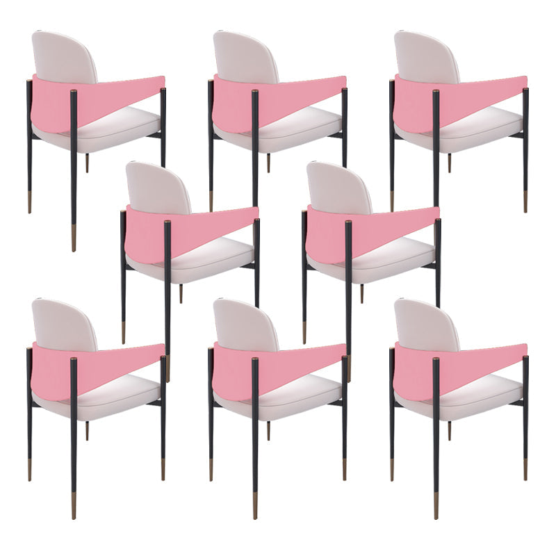 Silla de comedor de metal silla de acento de comedor sin brazo sin brazo