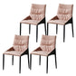 Home Dining Room Arm Chair Black Legs Upholstered Dining Chair Pink 4 Piece Set Clearhalo 'Dining Chairs' 'Dining Tables & Seating' 'dining_chair' 'furn' 'furn_dining_chair' 'Furniture' 'Kitchen & Dining Furniture' 6635177