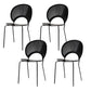 Open Back Dining Side Chair Armless Contemporary Kitchen Dining Chairs