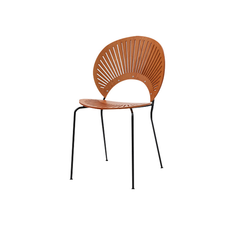 Open Back Dining Side Chair Armless Contemporary Kitchen Dining Chairs