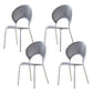 Open Back Dining Side Chair Armless Contemporary Kitchen Dining Chairs