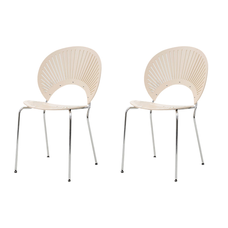 Open Back Dining Side Chair Armless Contemporary Kitchen Dining Chairs