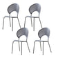 Open Back Dining Side Chair Armless Contemporary Kitchen Dining Chairs