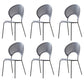 Open Back Dining Side Chair Armless Contemporary Kitchen Dining Chairs