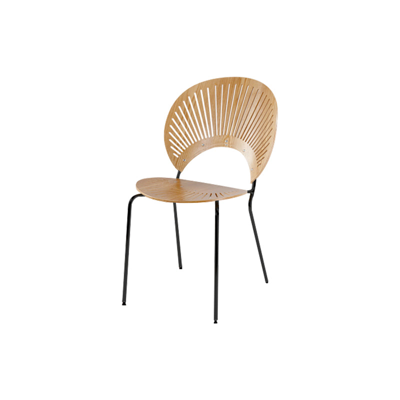 Open Back Dining Side Chair Armless Contemporary Kitchen Dining Chairs