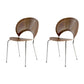 Open Back Dining Side Chair Armless Contemporary Kitchen Dining Chairs