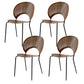 Open Back Dining Side Chair Armless Contemporary Kitchen Dining Chairs
