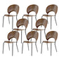 Open Back Dining Side Chair Armless Contemporary Kitchen Dining Chairs