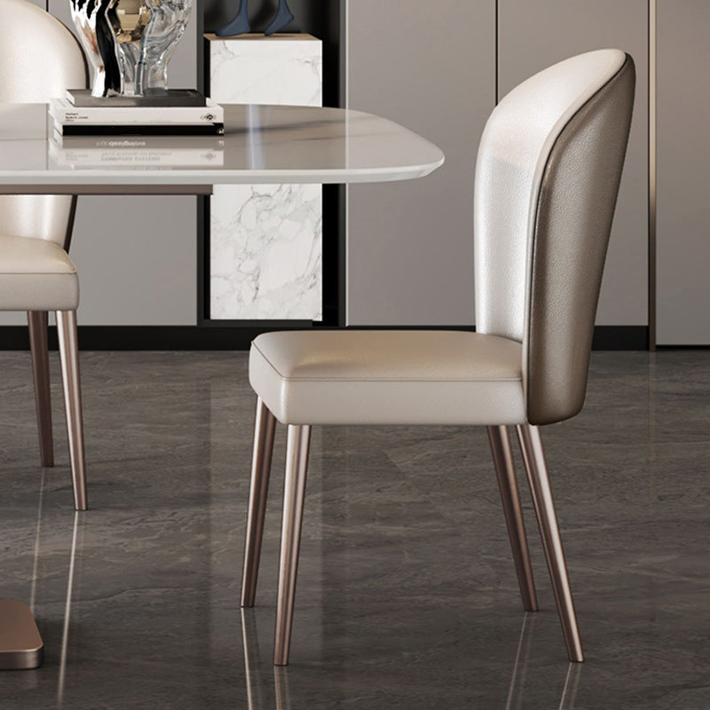 Glam Upholstered Parsons Dining Chairs Dining Room Armless Chair Clearhalo 'Dining Chairs' 'Dining Tables & Seating' 'dining_chair' 'furn' 'furn_dining_chair' 'Furniture' 'Kitchen & Dining Furniture' 6635281