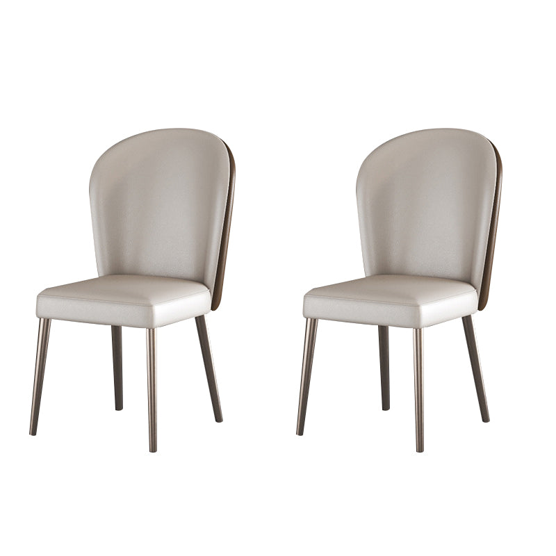 Glam Upholstered Parsons Dining Chairs Dining Room Armless Chair 2 Piece Set Clearhalo 'Dining Chairs' 'Dining Tables & Seating' 'dining_chair' 'furn' 'furn_dining_chair' 'Furniture' 'Kitchen & Dining Furniture' 6635283