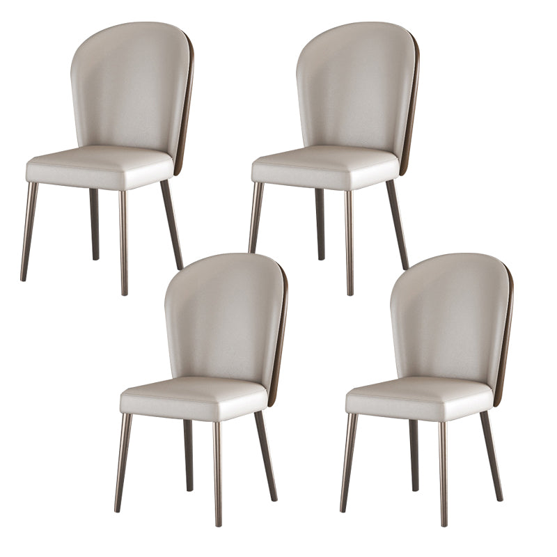 Glam Upholstered Parsons Dining Chairs Dining Room Armless Chair 4 Piece Set Clearhalo 'Dining Chairs' 'Dining Tables & Seating' 'dining_chair' 'furn' 'furn_dining_chair' 'Furniture' 'Kitchen & Dining Furniture' 6635285