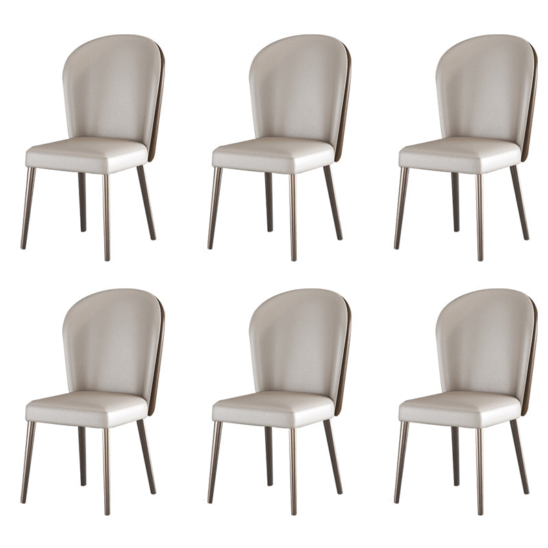 Glam Upholstered Parsons Dining Chairs Dining Room Armless Chair 6 Piece Set Clearhalo 'Dining Chairs' 'Dining Tables & Seating' 'dining_chair' 'furn' 'furn_dining_chair' 'Furniture' 'Kitchen & Dining Furniture' 6635287