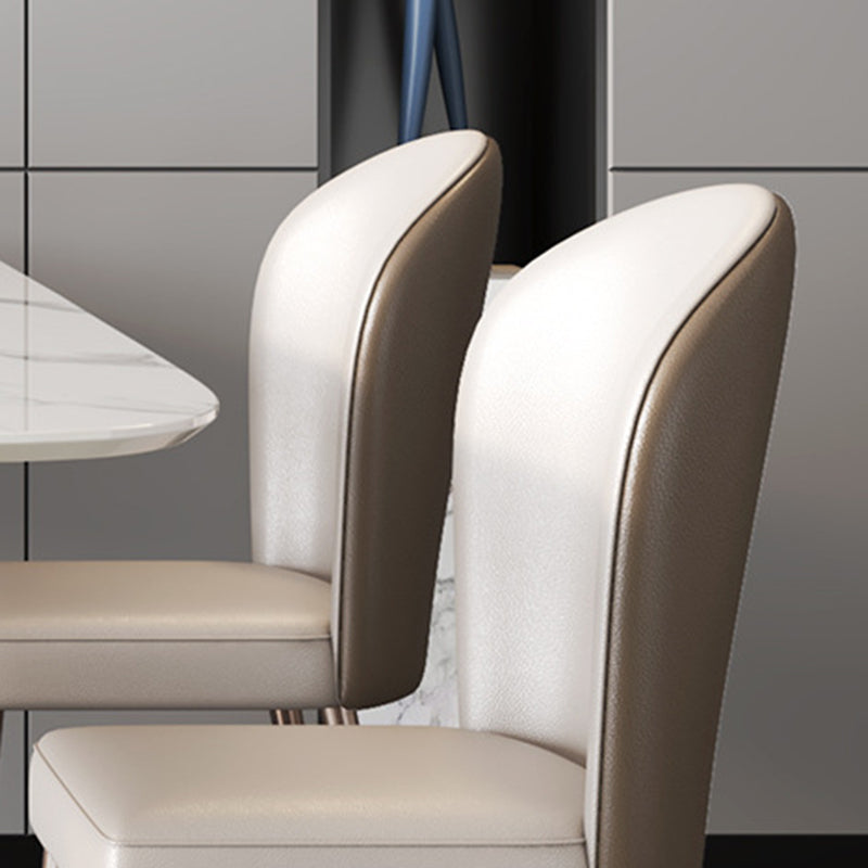 Glam Upholstered Parsons Dining Chairs Dining Room Armless Chair Clearhalo 'Dining Chairs' 'Dining Tables & Seating' 'dining_chair' 'furn' 'furn_dining_chair' 'Furniture' 'Kitchen & Dining Furniture' 6635288