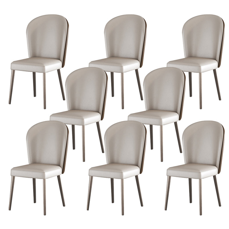 Glam Upholstered Parsons Dining Chairs Dining Room Armless Chair 8 Piece Set Clearhalo 'Dining Chairs' 'Dining Tables & Seating' 'dining_chair' 'furn' 'furn_dining_chair' 'Furniture' 'Kitchen & Dining Furniture' 6635289