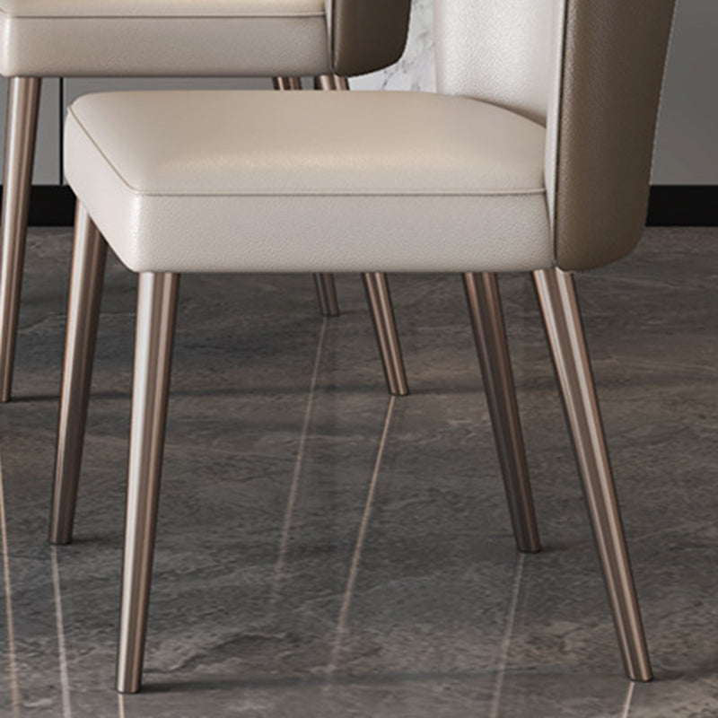 Glam Upholstered Parsons Dining Chairs Dining Room Armless Chair Clearhalo 'Dining Chairs' 'Dining Tables & Seating' 'dining_chair' 'furn' 'furn_dining_chair' 'Furniture' 'Kitchen & Dining Furniture' 6635291