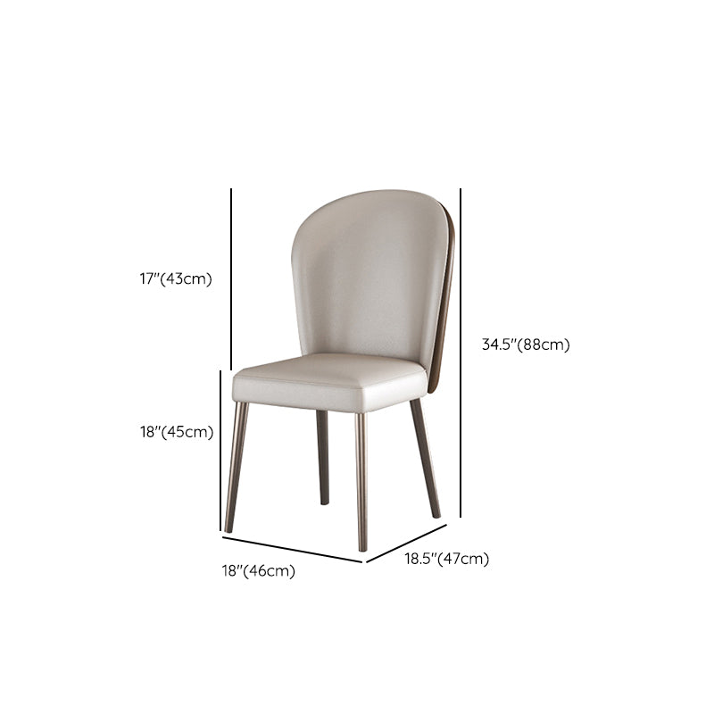 Glam Upholstered Parsons Dining Chairs Dining Room Armless Chair Clearhalo 'Dining Chairs' 'Dining Tables & Seating' 'dining_chair' 'furn' 'furn_dining_chair' 'Furniture' 'Kitchen & Dining Furniture' 6635292
