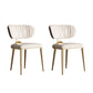 Glam Open Back Dining Chair Gold Legs Dining Room Side Chair 2 Piece Set Clearhalo 'Dining Chairs' 'Dining Tables & Seating' 'dining_chair' 'furn' 'furn_dining_chair' 'Furniture' 'Kitchen & Dining Furniture' 6635294