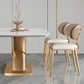 Glam Open Back Dining Chair Gold Legs Dining Room Side Chair Clearhalo 'Dining Chairs' 'Dining Tables & Seating' 'dining_chair' 'furn' 'furn_dining_chair' 'Furniture' 'Kitchen & Dining Furniture' 6635296
