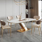Glam Open Back Dining Chair Gold Legs Dining Room Side Chair Clearhalo 'Dining Chairs' 'Dining Tables & Seating' 'dining_chair' 'furn' 'furn_dining_chair' 'Furniture' 'Kitchen & Dining Furniture' 6635300