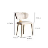 Glam Open Back Dining Chair Gold Legs Dining Room Side Chair Clearhalo 'Dining Chairs' 'Dining Tables & Seating' 'dining_chair' 'furn' 'furn_dining_chair' 'Furniture' 'Kitchen & Dining Furniture' 6635305