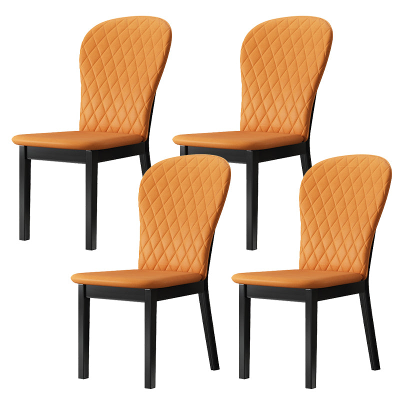 Sedia laterale per interni industriali in legno parsons sedia a braccia