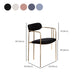 Glam Dining Arm Chair Velvet Dining Room Gold Legs Side Chair