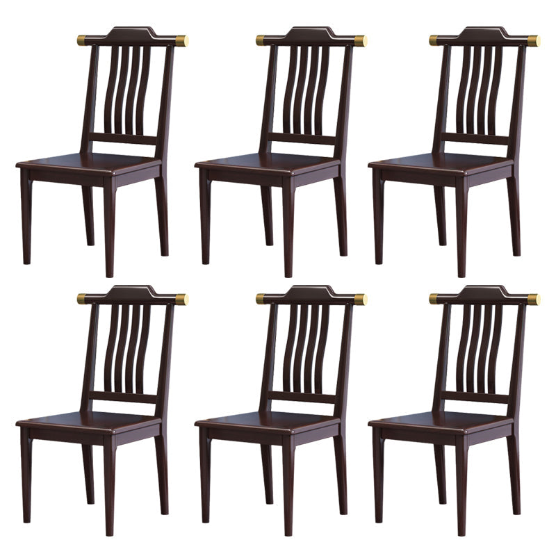 Wood Modern Patio Side Chair Slat Back Side Chair for Home Use