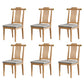 Wood Modern Patio Side Chair Slat Back Side Chair for Home Use