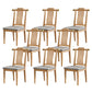 Wood Modern Patio Side Chair Slat Back Side Chair for Home Use