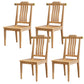 Wood Modern Patio Side Chair Slat Back Side Chair for Home Use