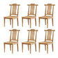 Wood Modern Patio Side Chair Slat Back Side Chair for Home Use