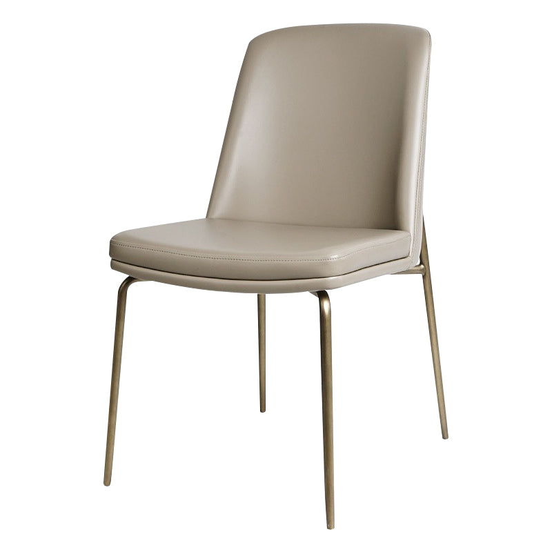 Upholstered Armless Dining Chairs Modern Indoor-Outdoor Chair Light Gray 1 Piece Clearhalo 'Dining Chairs' 'Dining Tables & Seating' 'dining_chair' 'furn' 'furn_dining_chair' 'Furniture' 'Kitchen & Dining Furniture' 6635464