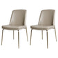Upholstered Armless Dining Chairs Modern Indoor-Outdoor Chair Light Gray 2 Piece Set Clearhalo 'Dining Chairs' 'Dining Tables & Seating' 'dining_chair' 'furn' 'furn_dining_chair' 'Furniture' 'Kitchen & Dining Furniture' 6635465