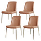 Upholstered Armless Dining Chairs Modern Indoor-Outdoor Chair Light Brown 4 Piece Set Clearhalo 'Dining Chairs' 'Dining Tables & Seating' 'dining_chair' 'furn' 'furn_dining_chair' 'Furniture' 'Kitchen & Dining Furniture' 6635477