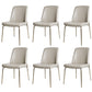 Upholstered Armless Dining Chairs Modern Indoor-Outdoor Chair Gray-White 6 Piece Set Clearhalo 'Dining Chairs' 'Dining Tables & Seating' 'dining_chair' 'furn' 'furn_dining_chair' 'Furniture' 'Kitchen & Dining Furniture' 6635483
