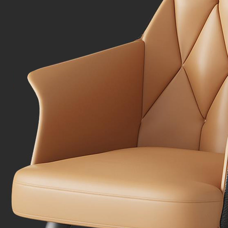 Silla de comedor de cocina moderna silla de cuero por imitación silla de brazo tapizado