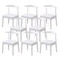 Wood Side Dining Chairs Modern Style Indoor-Outdoor Side Chair White 8 Piece Set Clearhalo 'Dining Chairs' 'Dining Tables & Seating' 'dining_chair' 'furn' 'furn_dining_chair' 'Furniture' 'Kitchen & Dining Furniture' 6635546