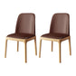 Wood Side Dining Chairs Modern Style Indoor-Outdoor Side Chair Brown 2 Piece Set Clearhalo 'Dining Chairs' 'Dining Tables & Seating' 'dining_chair' 'furn' 'furn_dining_chair' 'Furniture' 'Kitchen & Dining Furniture' 6635547