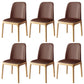 Wood Side Dining Chairs Modern Style Indoor-Outdoor Side Chair Brown 6 Piece Set Clearhalo 'Dining Chairs' 'Dining Tables & Seating' 'dining_chair' 'furn' 'furn_dining_chair' 'Furniture' 'Kitchen & Dining Furniture' 6635552