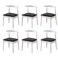 Wood Side Dining Chairs Modern Style Indoor-Outdoor Side Chair White-Black 6 Piece Set Clearhalo 'Dining Chairs' 'Dining Tables & Seating' 'dining_chair' 'furn' 'furn_dining_chair' 'Furniture' 'Kitchen & Dining Furniture' 6635557