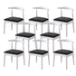 Wood Side Dining Chairs Modern Style Indoor-Outdoor Side Chair White-Black 8 Piece Set Clearhalo 'Dining Chairs' 'Dining Tables & Seating' 'dining_chair' 'furn' 'furn_dining_chair' 'Furniture' 'Kitchen & Dining Furniture' 6635558